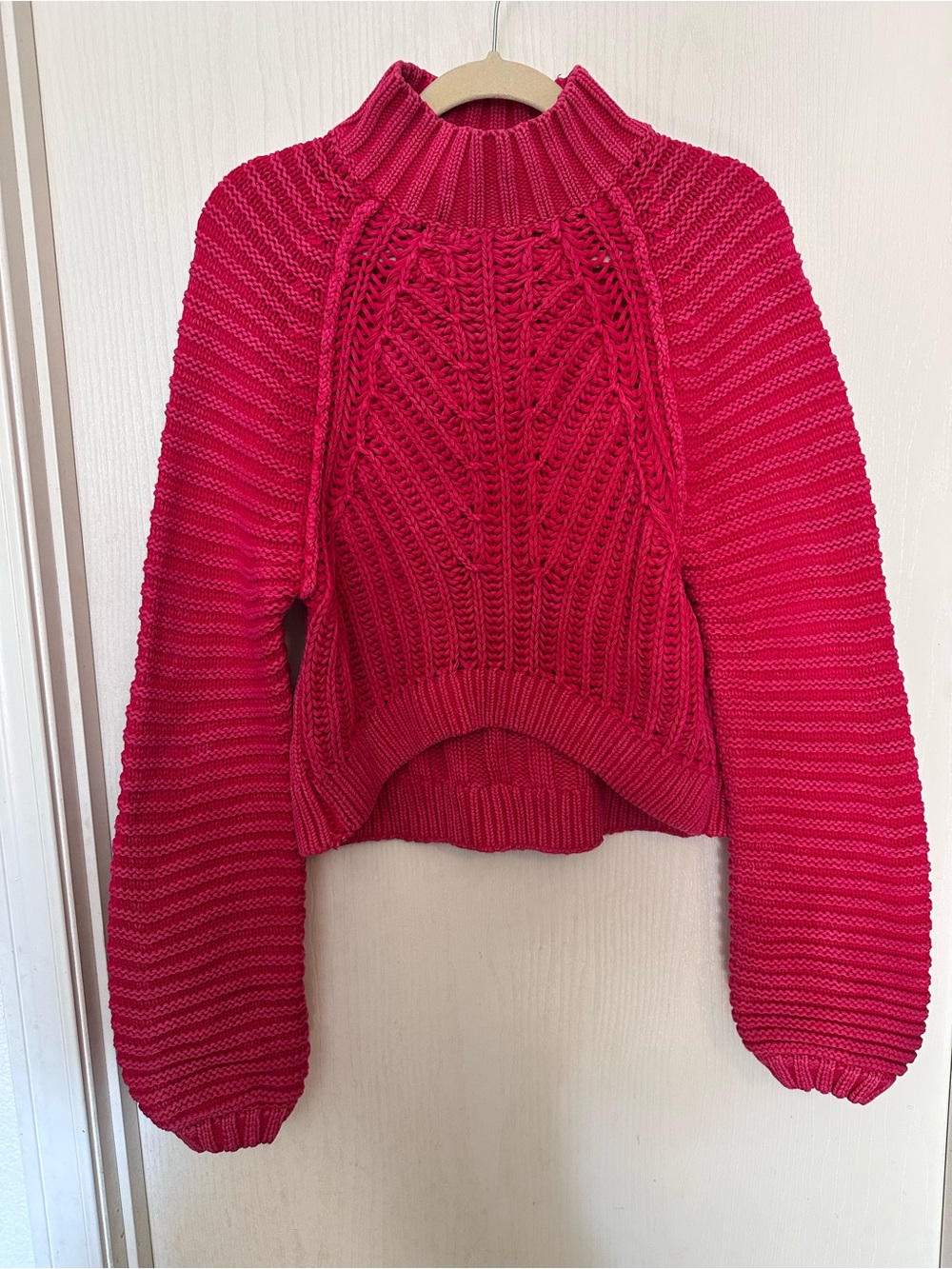 Free People Sweetheart Sweater in Candy Blossom Sz Small